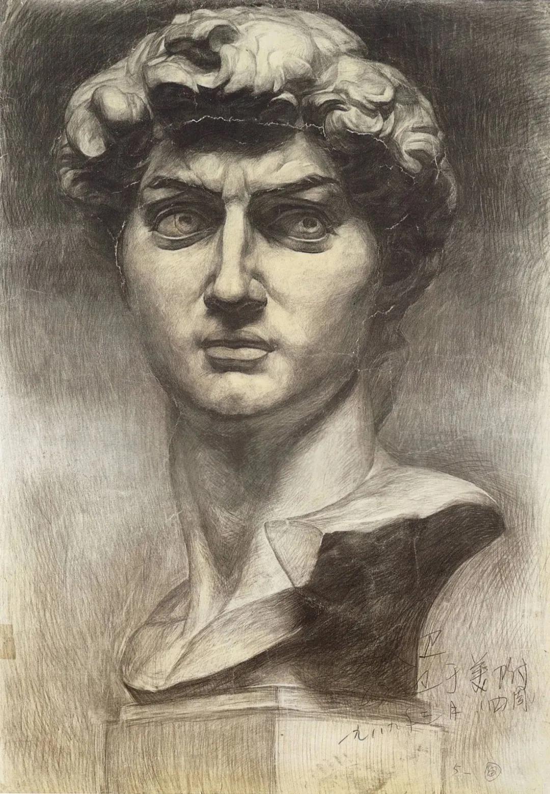 素描石膏像大师作品,石膏像名师