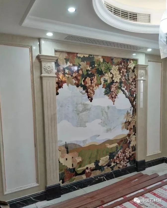 石材水刀加工方法,地面玄关石材水刀拼花效果图