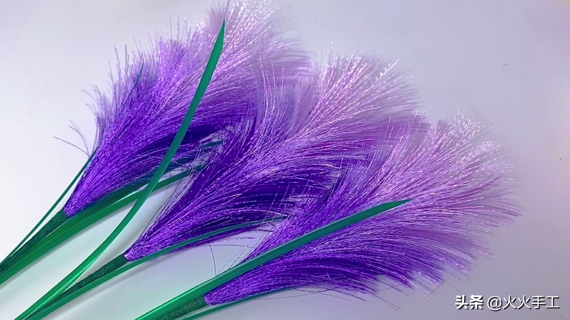 丝带抽丝变芦苇教程,丝带做芦苇草视频