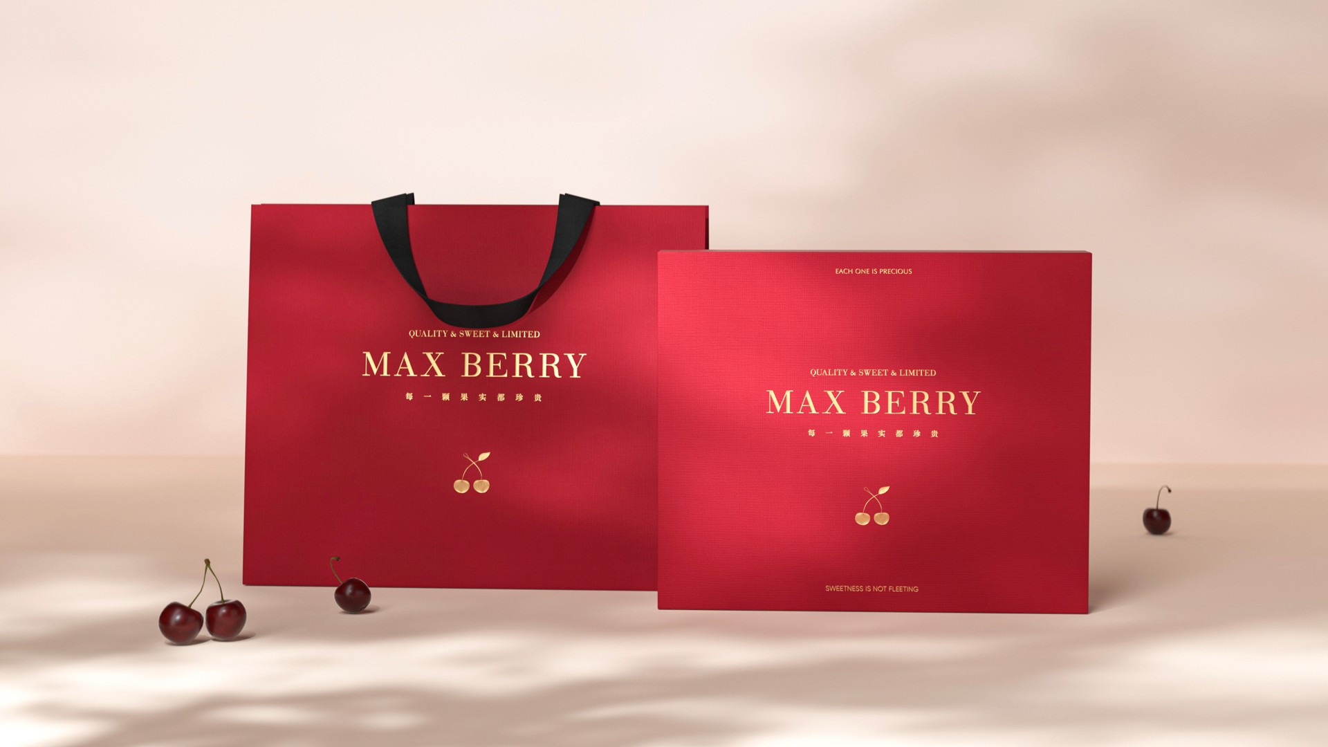 水果爱马仕橙透明礼盒车厘子,原箱礼盒智利拉宾斯车厘子