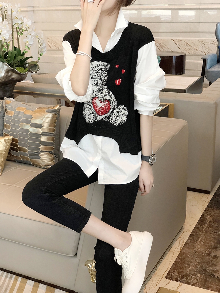 时尚潮流大气的毛背心,中年妈妈保暖加毛背心