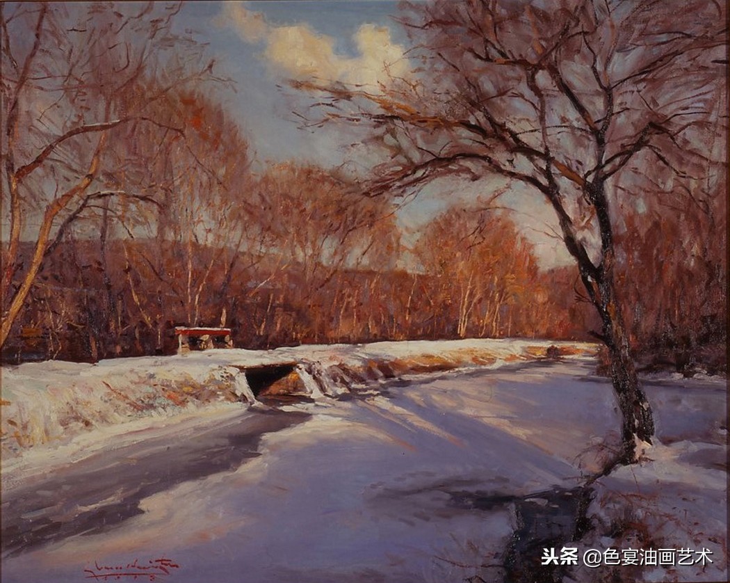 俄罗斯油画大师风景油画教程视频,油画大师油画风景创作教学视频