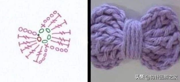 钩针蝴蝶结教程全过程,钩针蝴蝶结图解大全视频