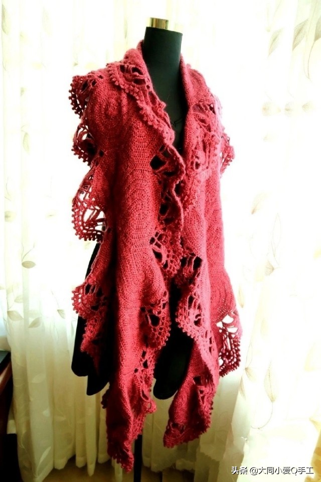 一款适合编织围巾的花样,织的围巾奇葩
