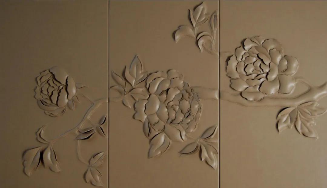 皮雕墙面做法,皮雕上墙设计方法