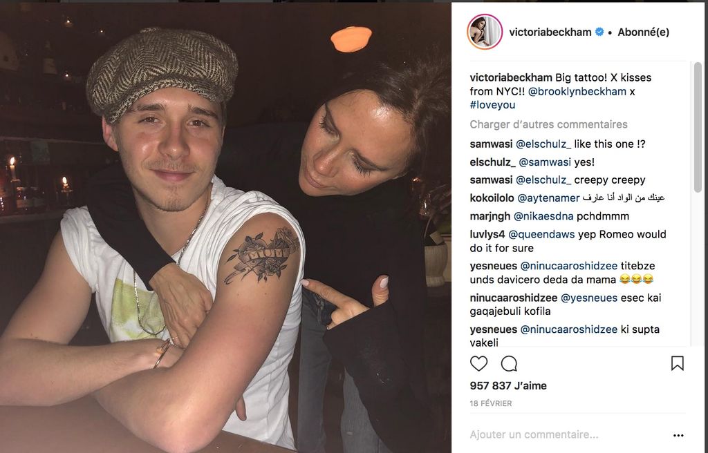 维多利亚和她的大儿子布鲁克林,维多利亚贝嫂和她大儿子