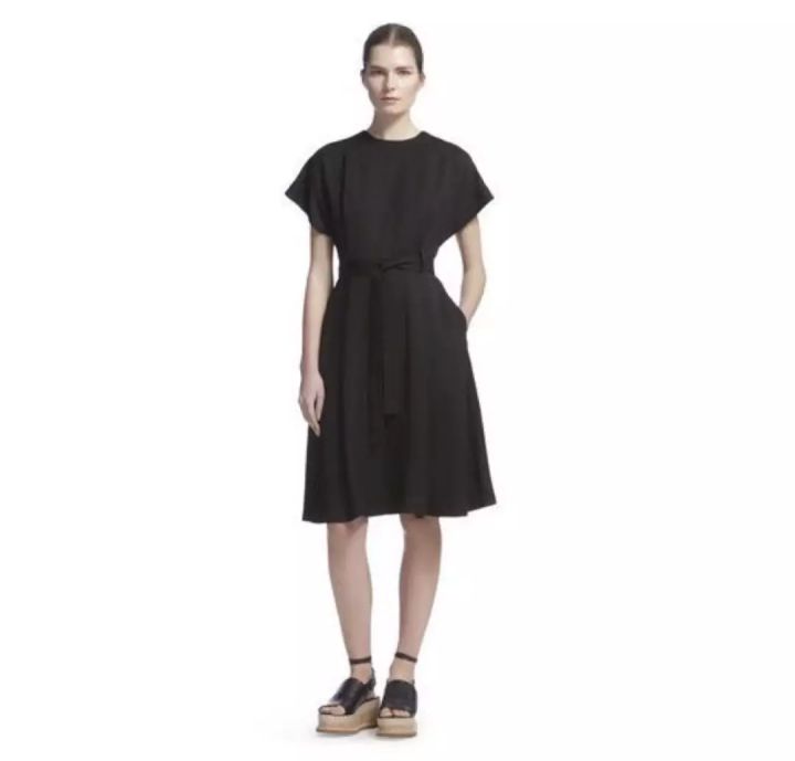 sandro连衣裙桑蚕丝,sandro18款小黑裙
