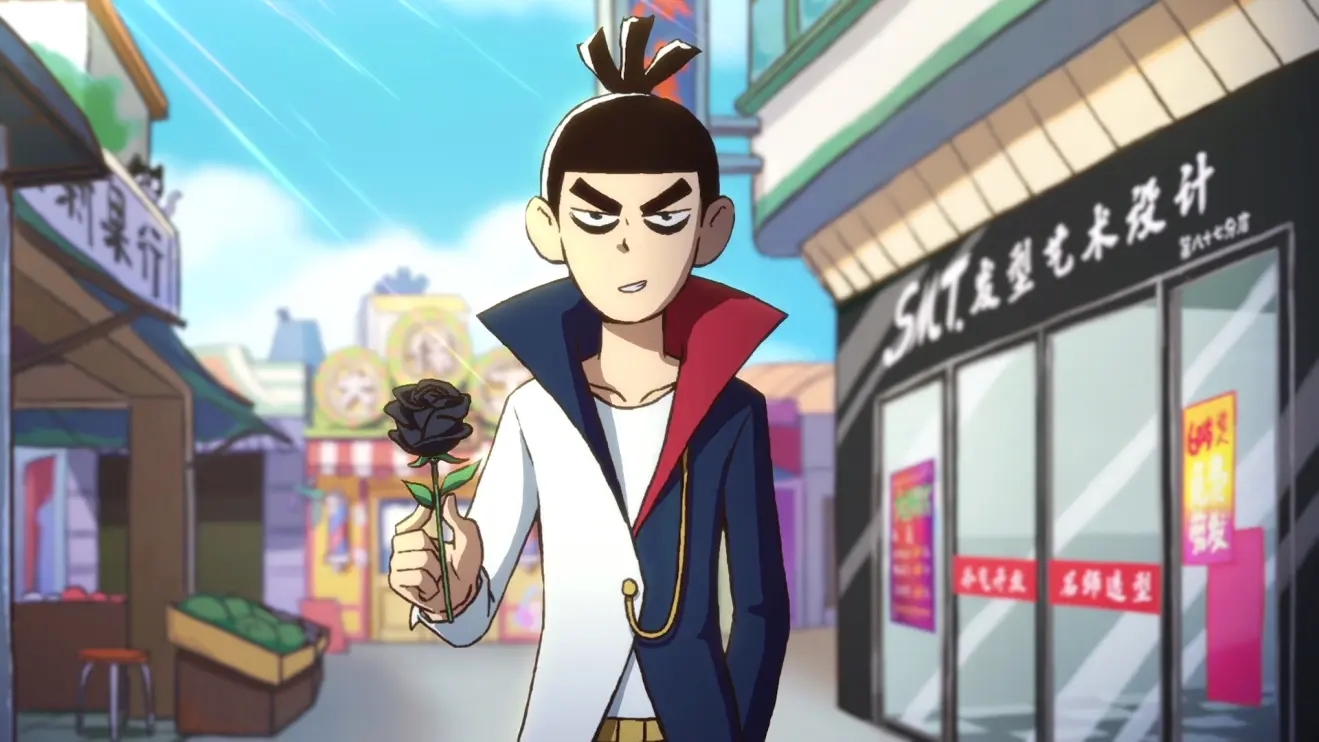 刺客伍六七和梅花十三的搞笑场景,当梅花十三知道伍六七是暗影刺客