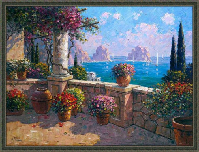 唯美风景头像油画,唯美乡村田园风景油画