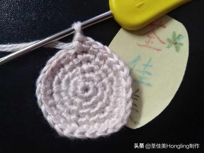 马蹄莲花的钩织教程,马蹄莲宽叶子的钩织教程