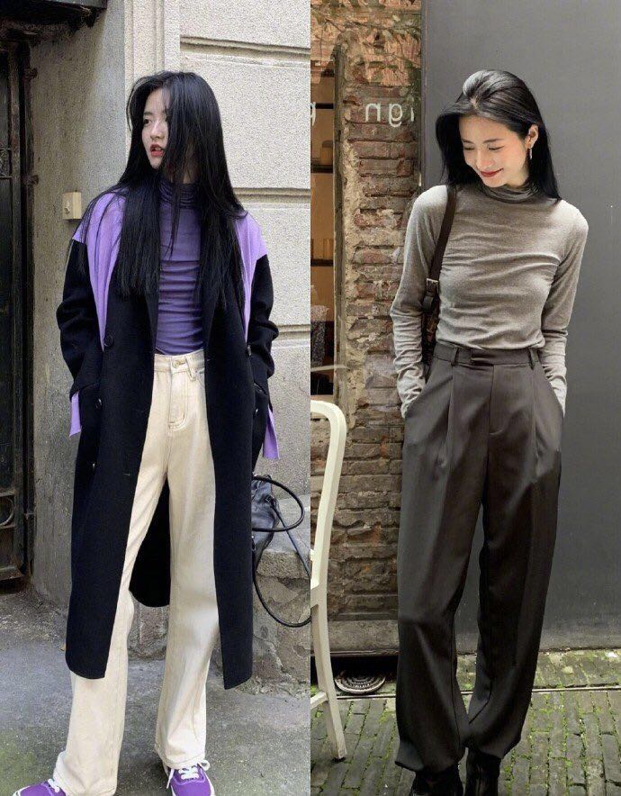 休闲阔腿裤上衣套装显瘦显腿长,时尚条纹长裤显高显瘦又时髦