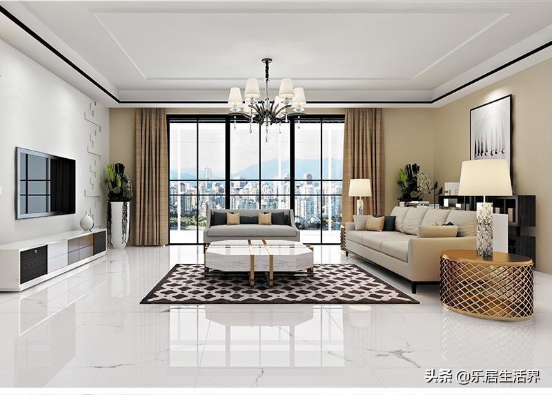 客厅地砖80*80好看还是150*70好看,客厅地砖什么颜色最有高级感