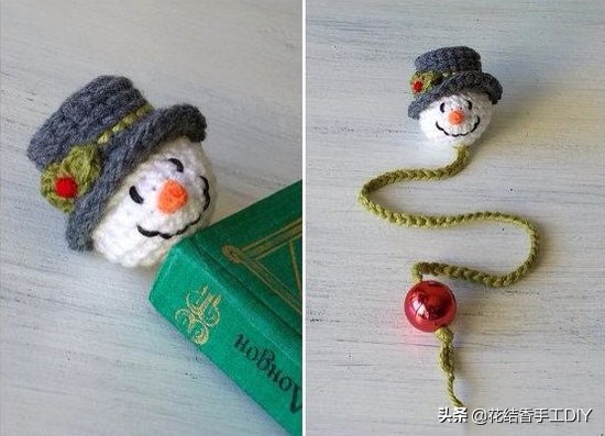 搞怪章鱼手工编织帽子,创意小动物书签编织法