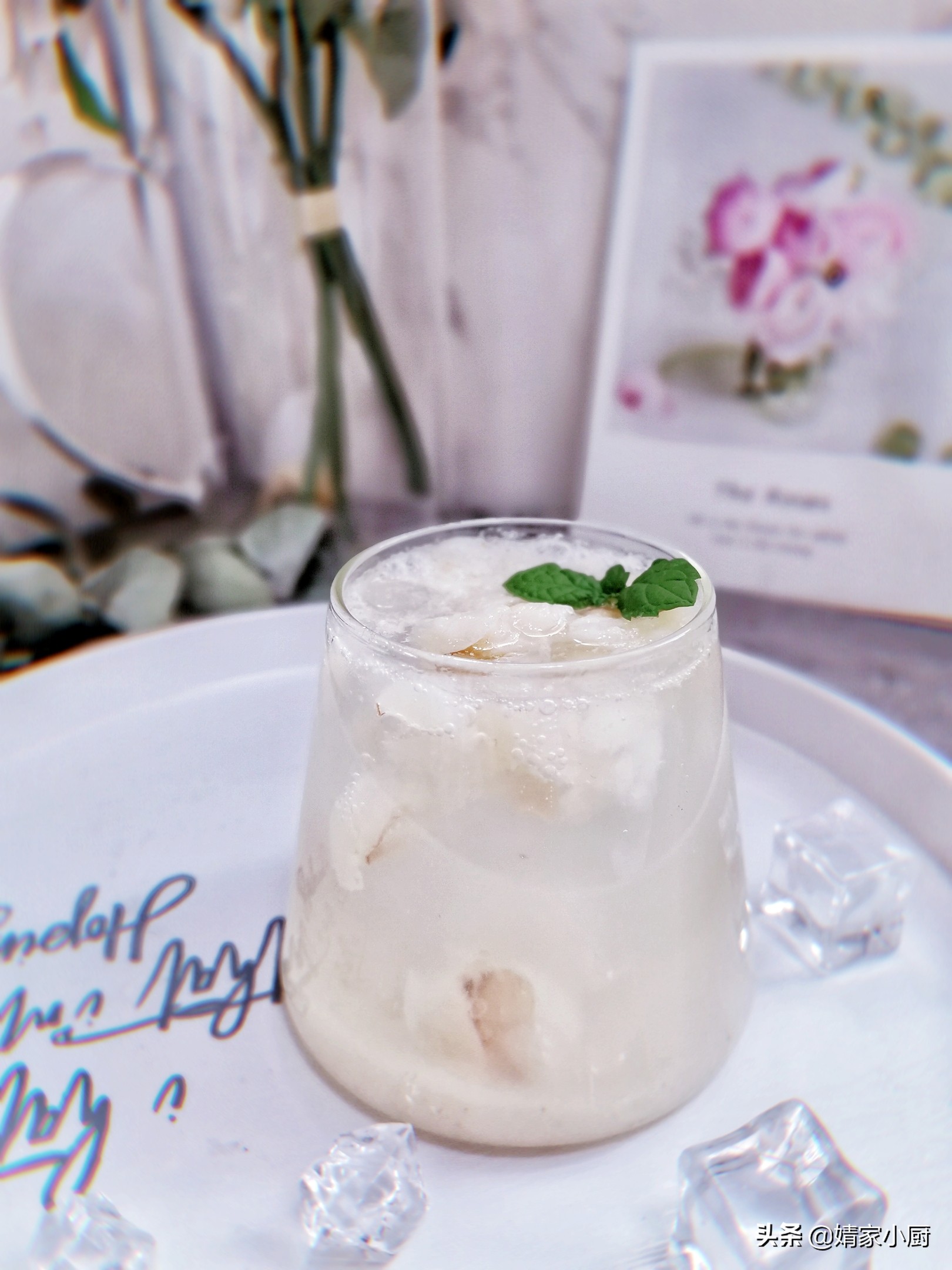 夏天自制柠檬蜂蜜气泡水,好喝又好看的蜂蜜水