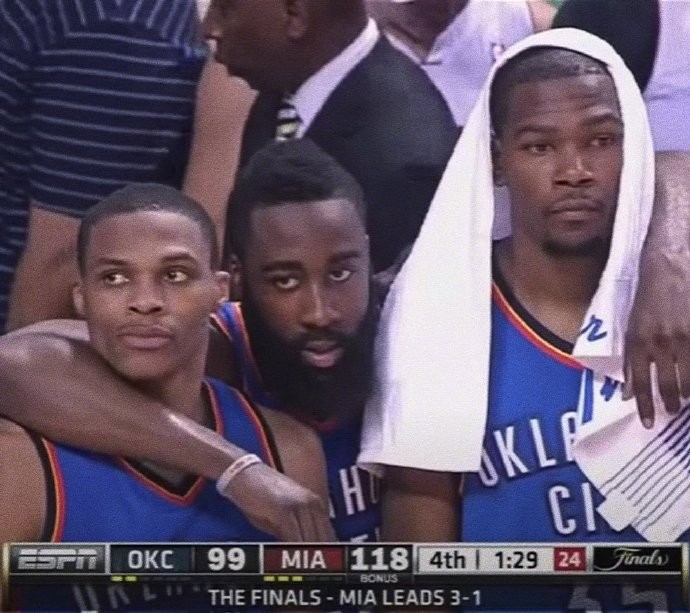 帕金斯热火难逃被横扫的结局,12年雷霆对热火哈登