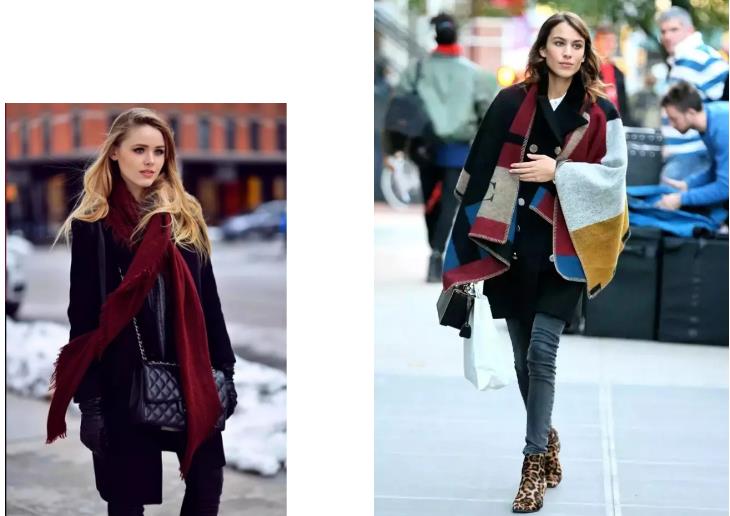 冬季围巾简单又好看的系法,冬季围巾戴头上保暖的系法