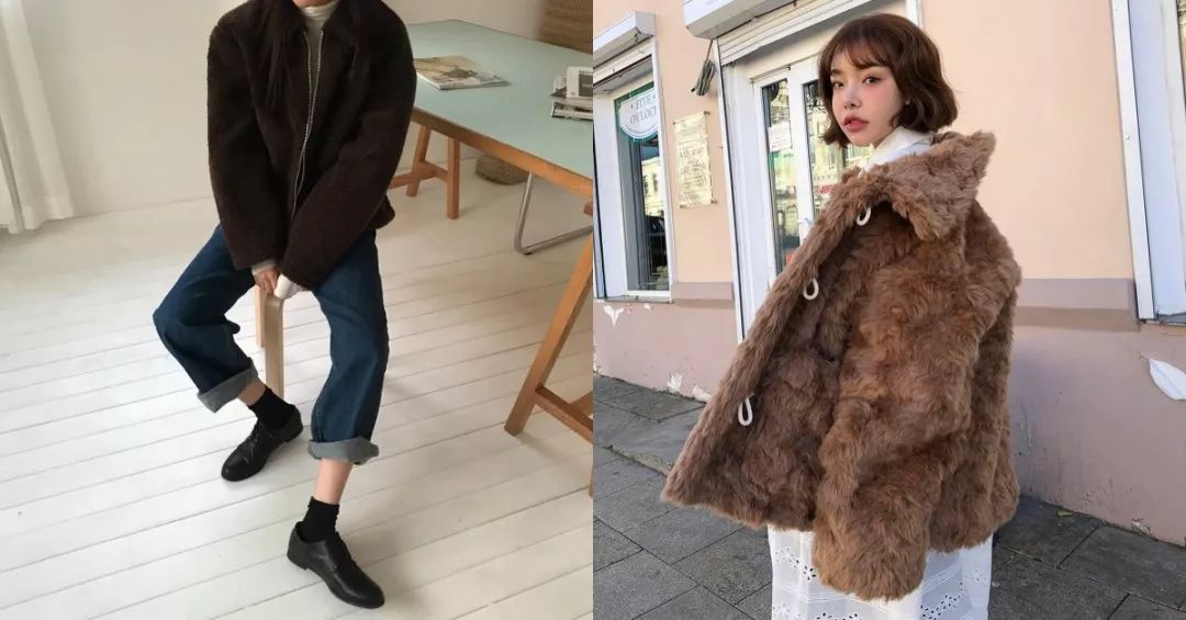 中长款泰迪熊大衣搭配,今年冬天流行穿大衣