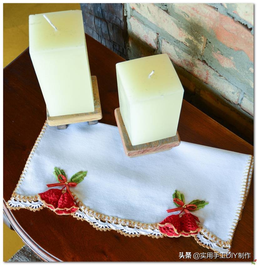 圣诞花环钩针图解,钩针编织圣诞帽贴花