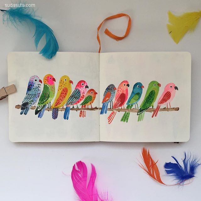 插画师carolyngavin绘画作品,carolyn插画