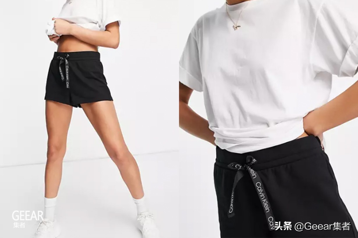 欧美现代短袖黑色短裤,好看又百搭的美式短裤