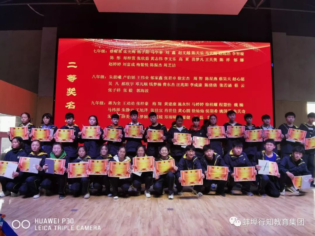 蚌埠行知高级中学喜报,行知学校期中表彰大会