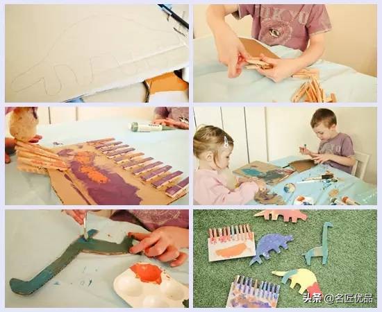 恐龙贺卡手工制作,纸盒手工制作大全创意幼儿园恐龙