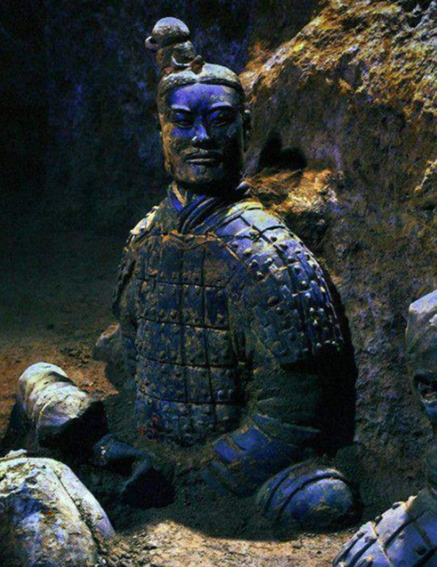 兵马俑颜色还原,兵马俑色彩复原