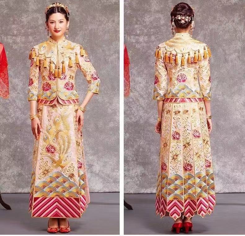 最适合穿中式嫁衣,新款秀禾服新娘礼服中式嫁衣