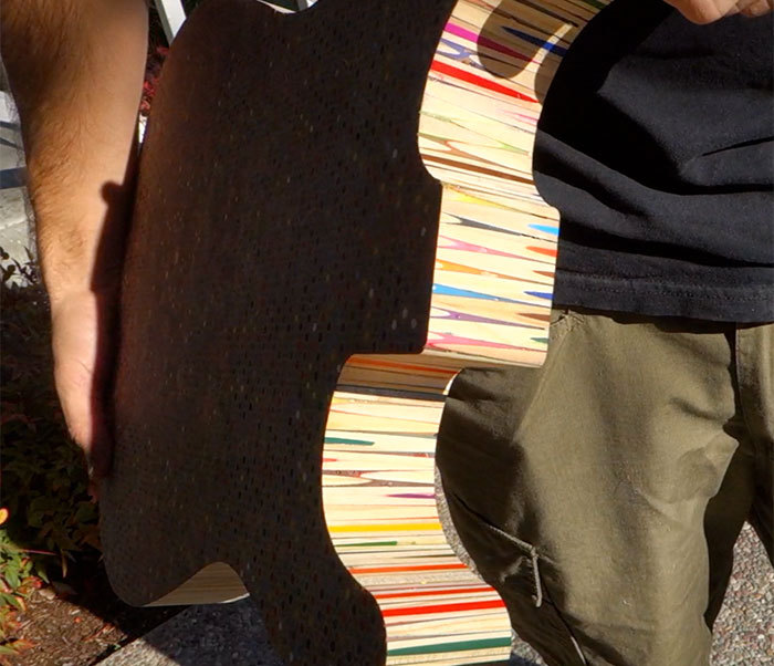 国外大神自己制作吉他,铅笔做吉他