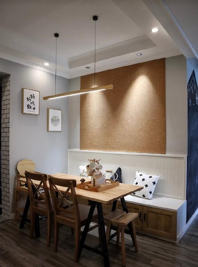 90平米小户型卡座餐厅装修效果图,70平米小户型装修客餐厅一体
