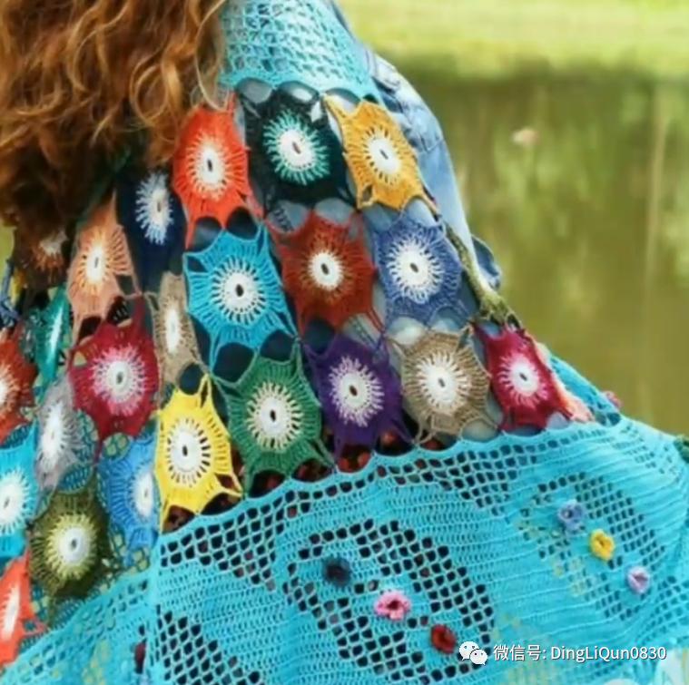 针织披肩作品,披肩花式围巾编织教程