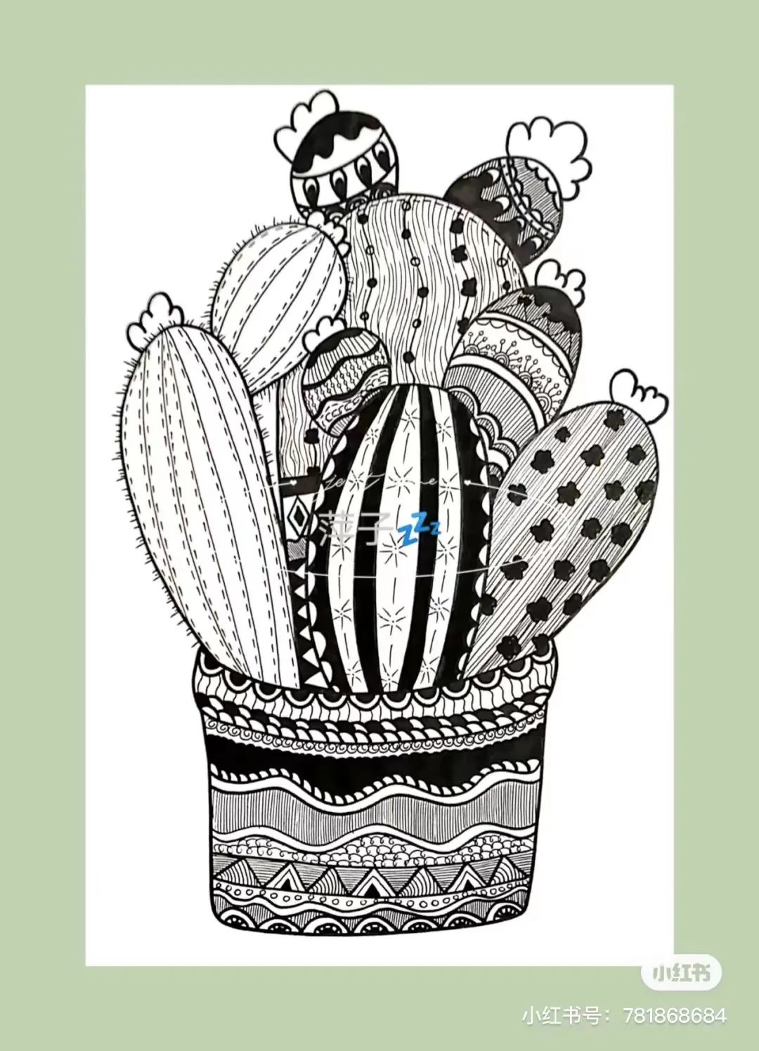 花卉简单线描创意画,花草线描画装饰