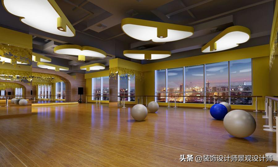 公司健身房设计效果图,书房健身房二合一设计效果图