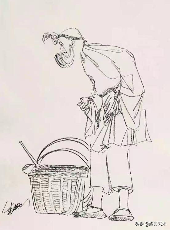 戏曲速写教程,戏曲人物速写素描