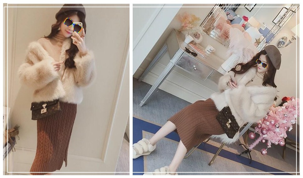 小皮草外套短款搭配气质,短款皮草羽绒服怎么搭配