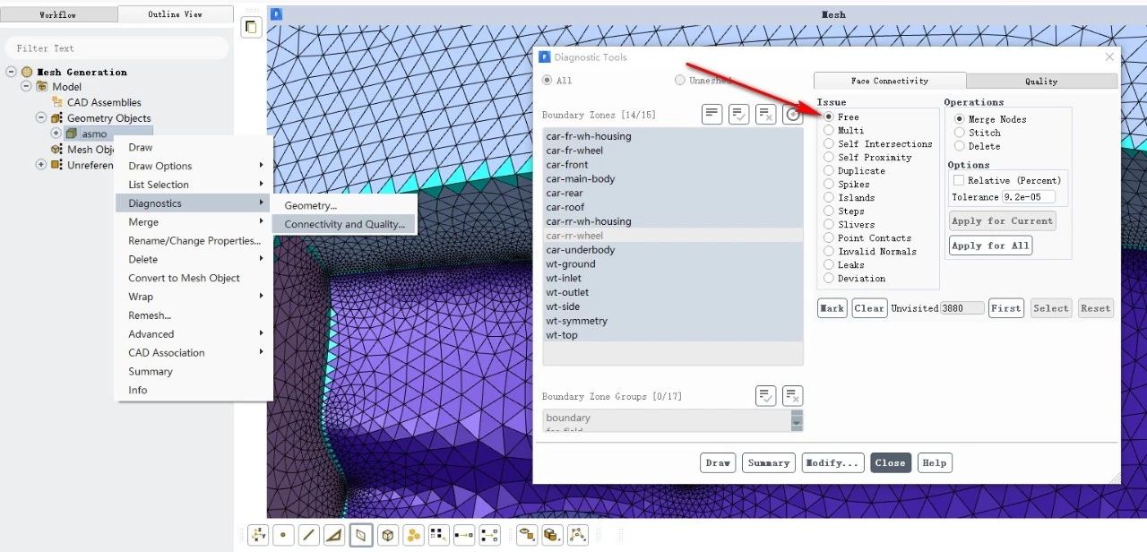 fluentmeshing网格数量在哪看,fluentmesh如何查找有问题的网格