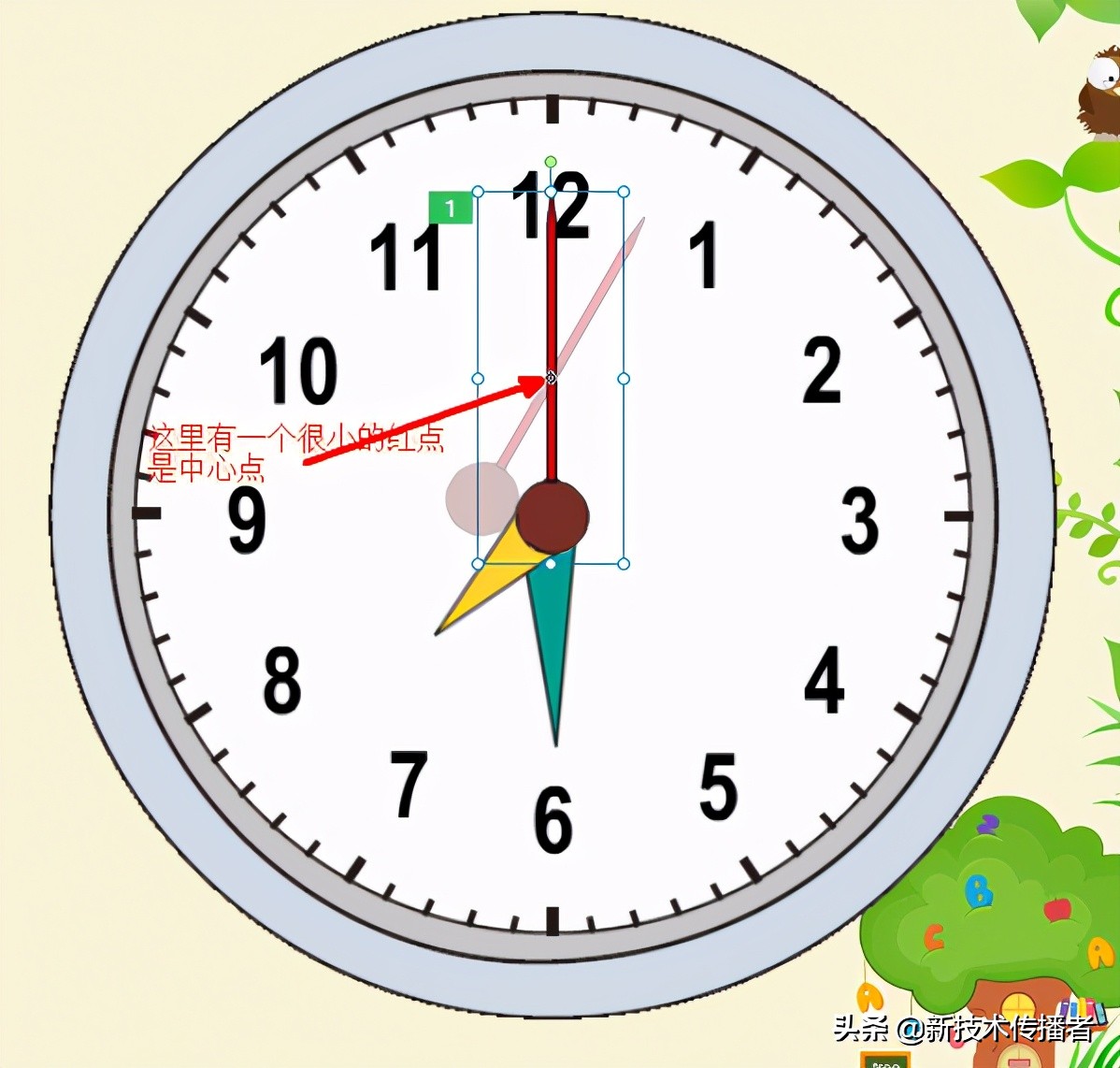 制作时针分针会转动的钟表课件,怎么制作时针和分针的活动钟表