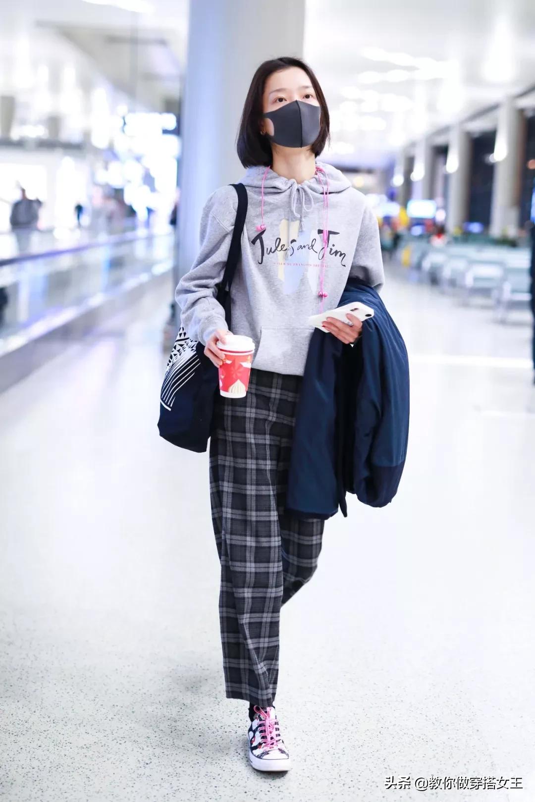 春天穿搭帆布鞋,春天倪妮穿衣搭配