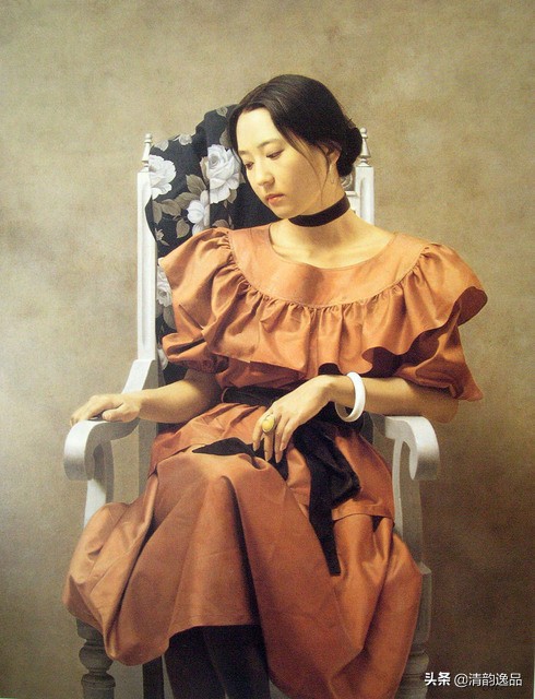 日本画家森本草介超写实油画人物,日本画家森本草介