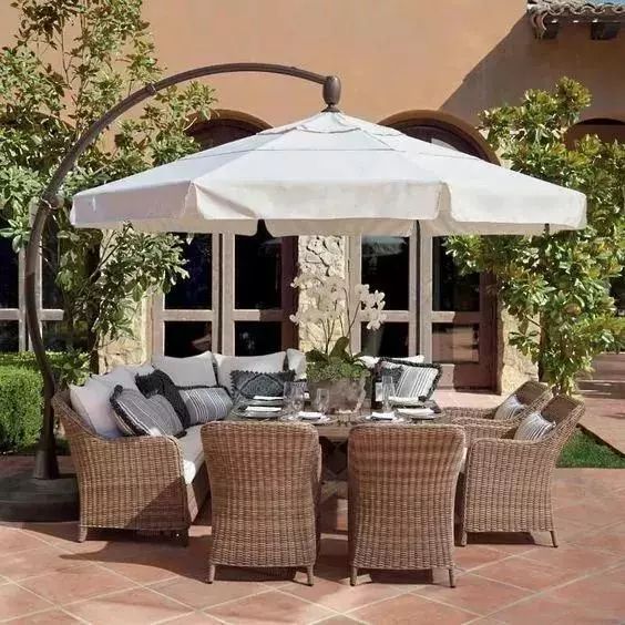 户外遮阳伞使用技巧图片,户外遮阳伞选择方式