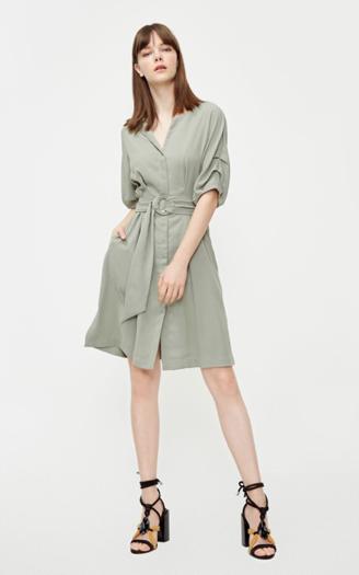 气质系带连衣裙,气质系带收腰连衣裙