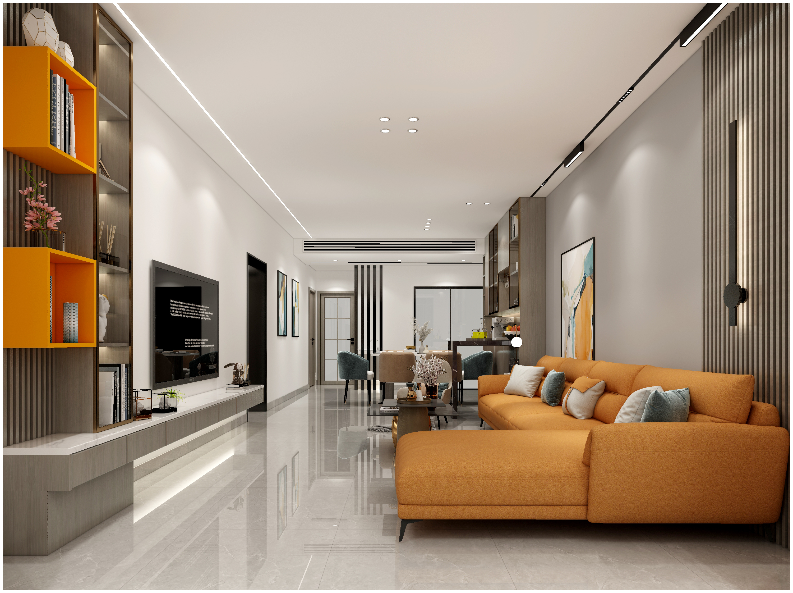 碧桂园经典四室143平设计,碧桂园小三房客厅双阳台一体设计