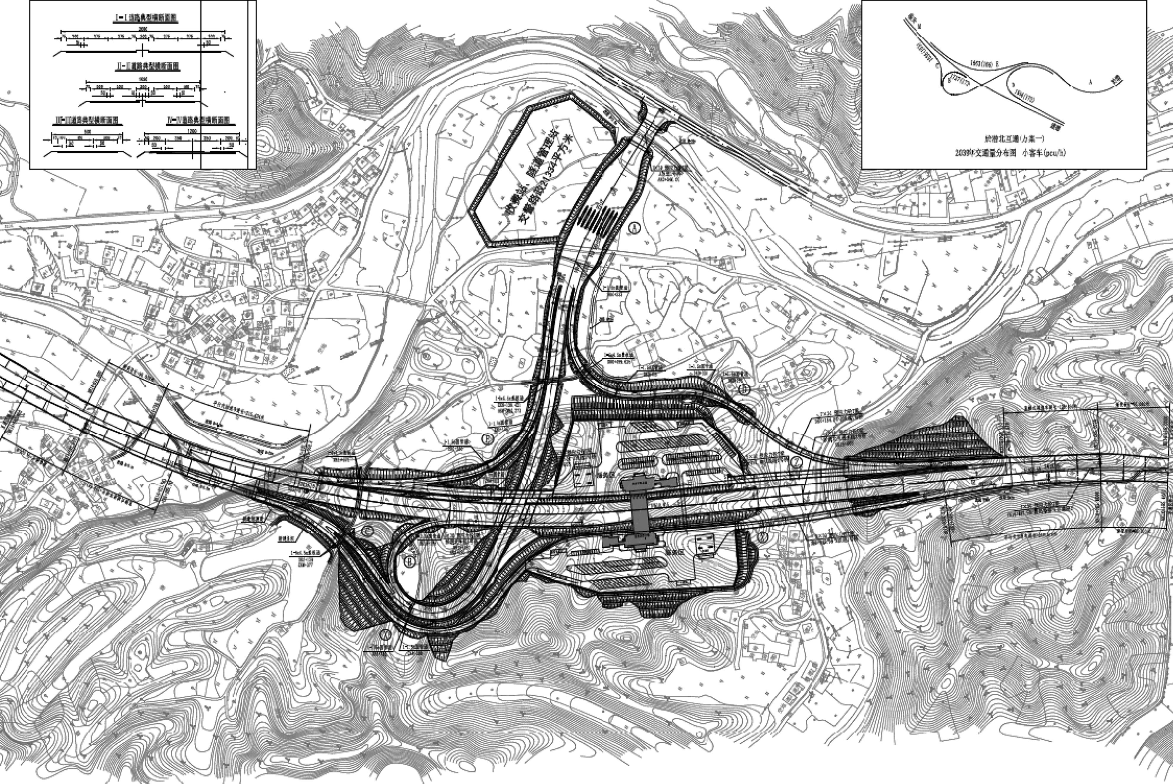 於潜分离式立交桥,於潜交通规划
