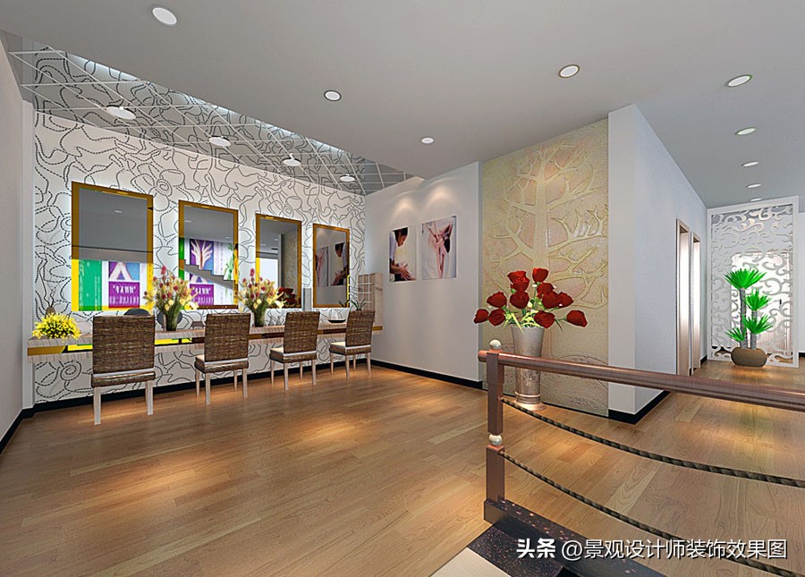 美容院设计效果视频,美容院装修风格案例图