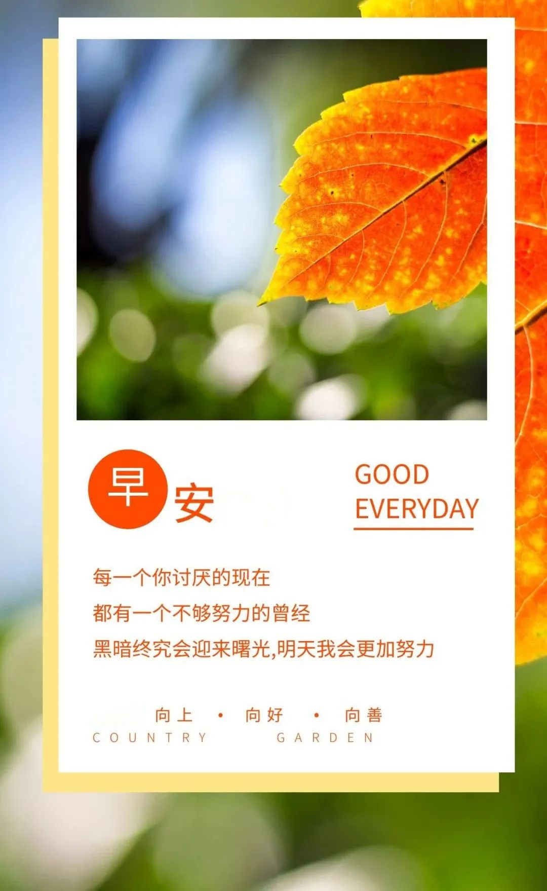 最新早安心语正能量短句,早安的问候语正能量句子励志图片