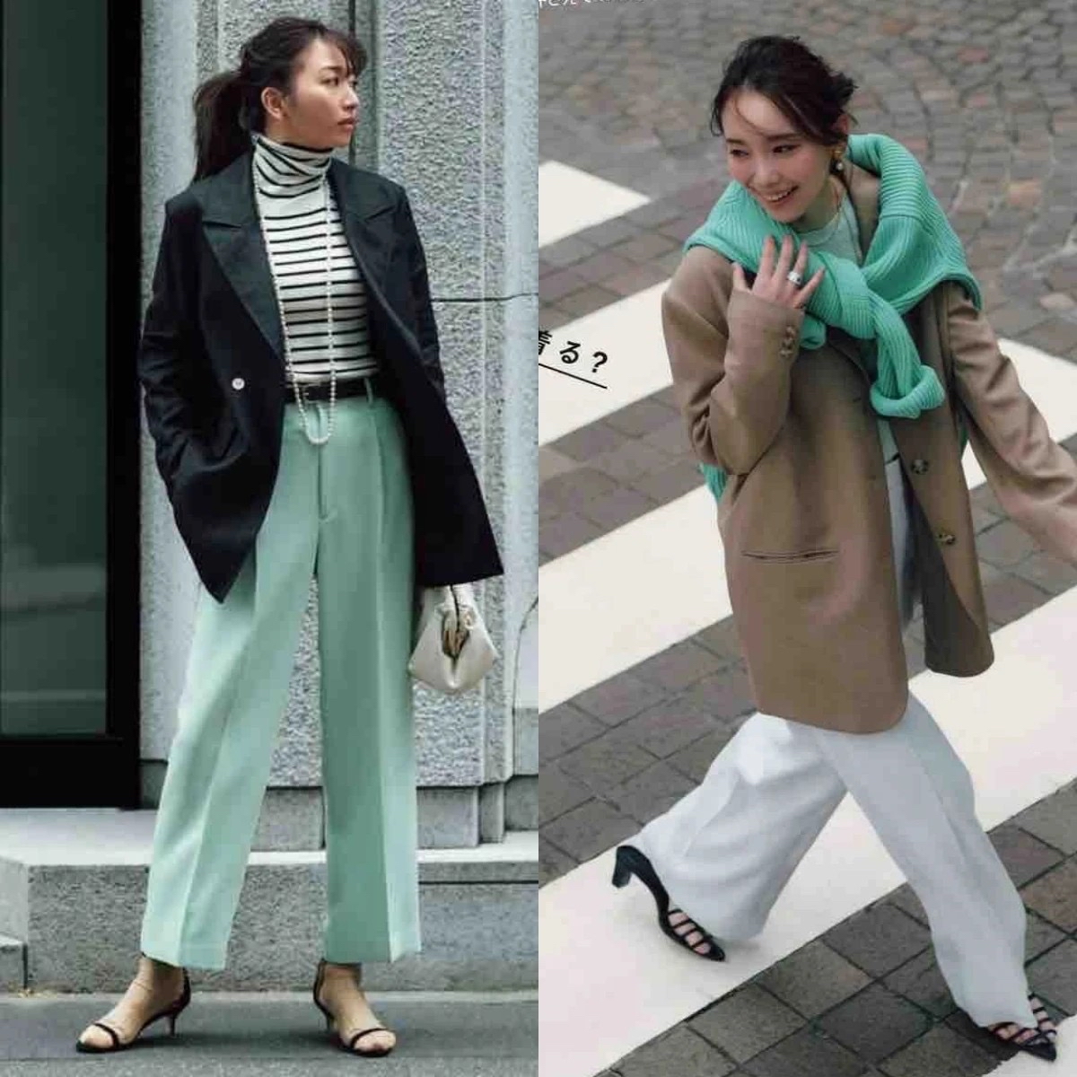 今年最火的格子裤子显瘦阔腿裤,直筒牛仔裤阔腿裤秋冬搭配