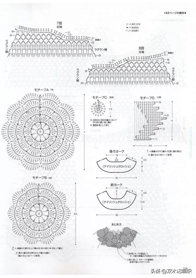 仿毛线球封面款：简单好看的女士爱尔兰钩花领套头衫