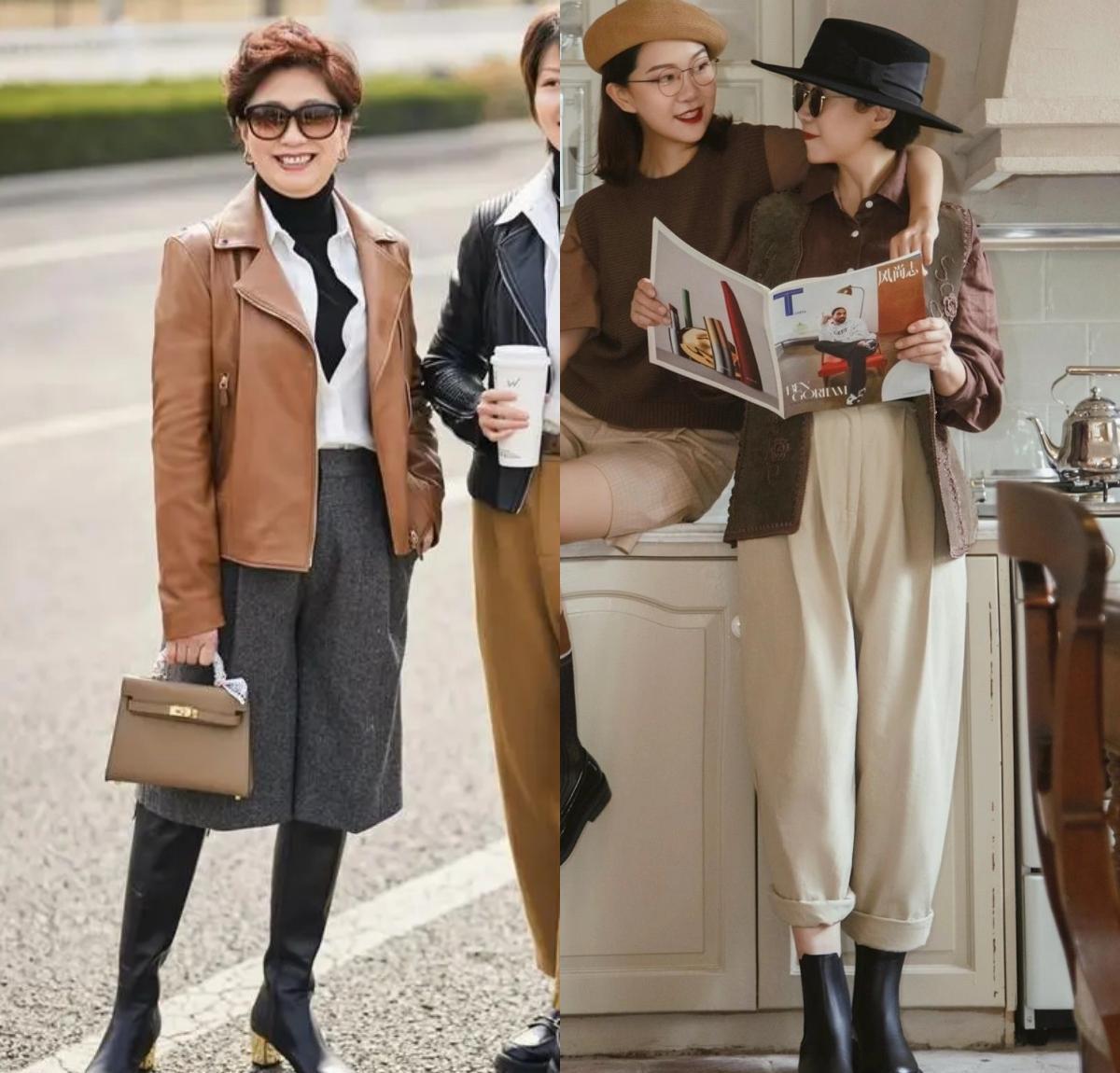 知性优雅女人味高档女装衣裤,五十岁女人衣裤高档优雅装