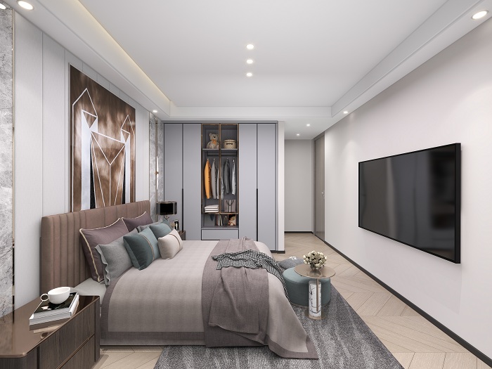 大王椰高雅灰颗粒板衣柜,大王椰家具板优势