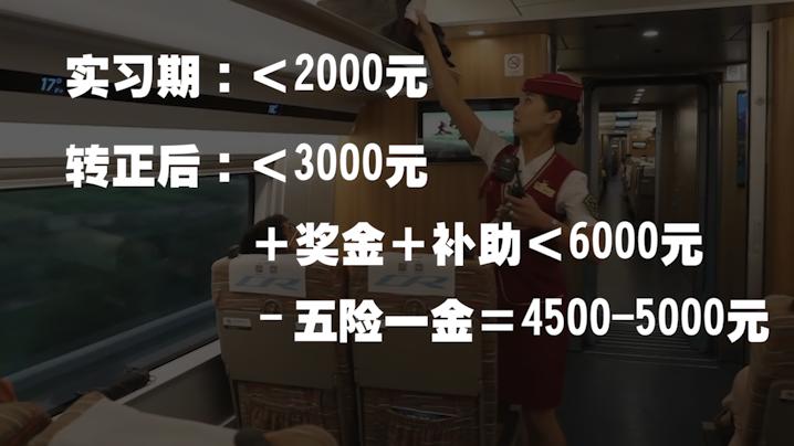 高铁乘务员月薪是多少上几天班,高铁乘务员工资月薪多少钱